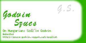 godvin szucs business card